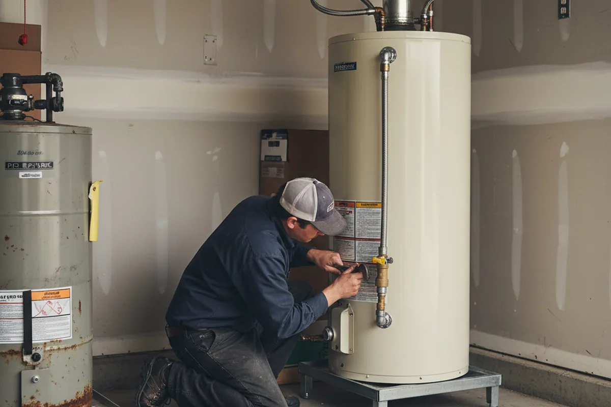 Water heater and shutoff valve replacement in Morrow